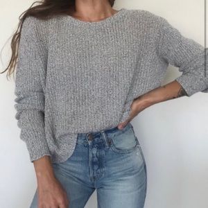 Brandy Melville Gray Knit Sweater - Made in Italy